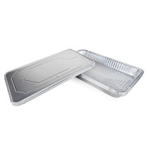 21" x 13" x 2.25" Full Size Aluminum Steam Table Pans with Lids, Medium 21" x 13" x 2.25" Full Size Aluminum Steam Table Pans with Lids, Medium